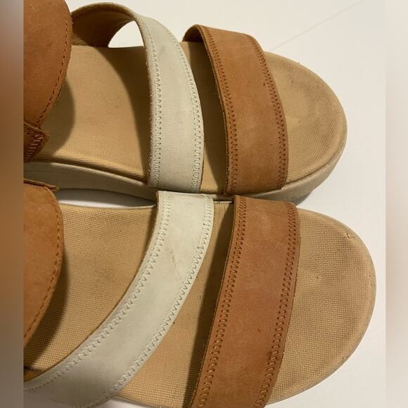 Keen Brand Women's Size 8 Ellecity Natural Leather Backstrap Sandals Shoes Brown - Picture 7 of 8